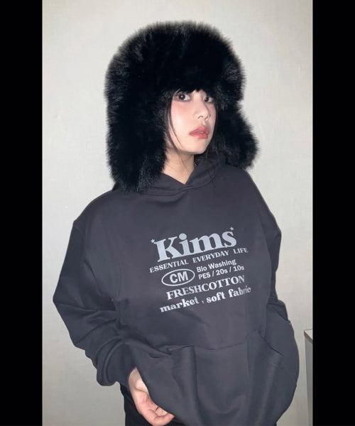 EVERYDAY BAM LOGO HOODIE - 4 COLORS CHARCOAL