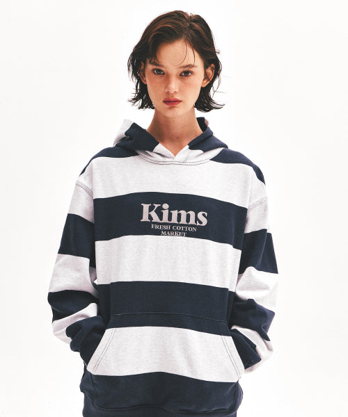 KIMS STRIPE HOODIE - 3 COLORS NAVY