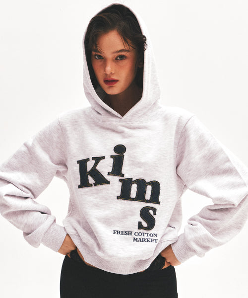 MESSY DENIM APP HOODIE - 2 COLORS GREY
