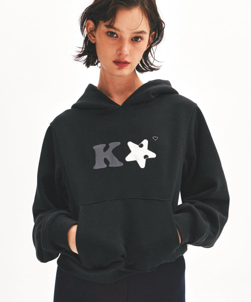 K ALPHA LOGO HOODIE - 3 COLORS BLACK