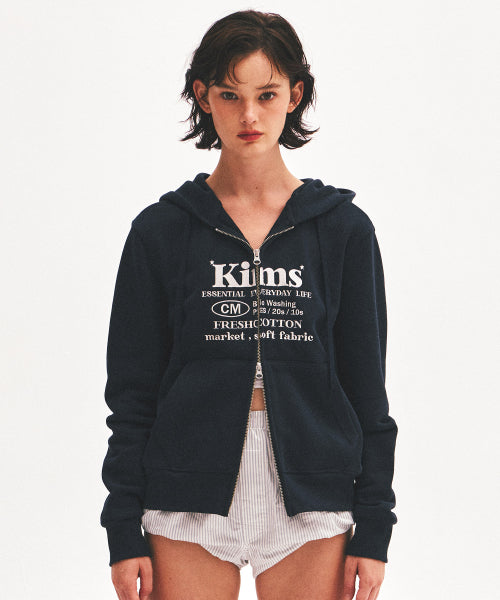 EVERYDAY BAM LOGO ZIP HOODIE - 3 COLORS NAVY