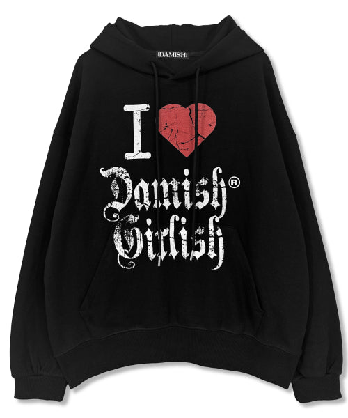 TEE GRAPHIC HOODIE - 2 COLORS BLACK
