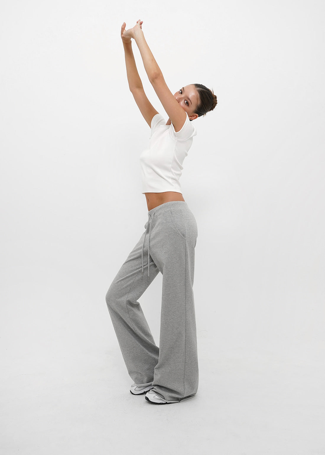 MID SWEAT CUTTING BOOTCUT PANTS - 3 COLORS 1