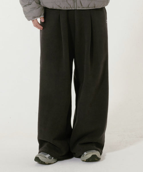 ONE-TUCK WIDE SWEATPANTS - 2 COLORS CHARCOAL