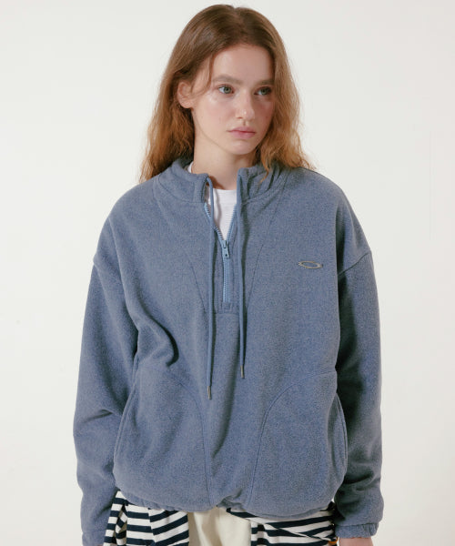 FLEECE ANORAK SWEATSHIRT SKY BLUE