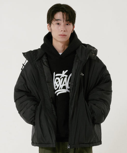LIGHT HOOD PADDED JACKET - 2 COLORS BLACK