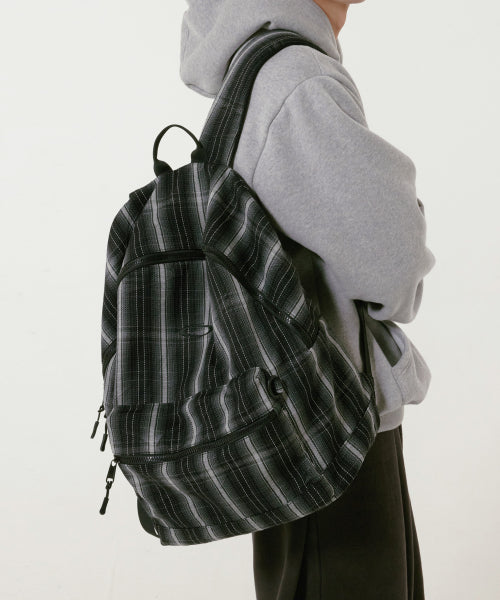 OVER CHECK BACKPACK - 2 COLORS BLACK