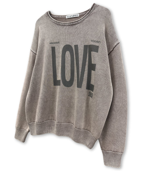 LOVE WASHED KNIT BEIGE