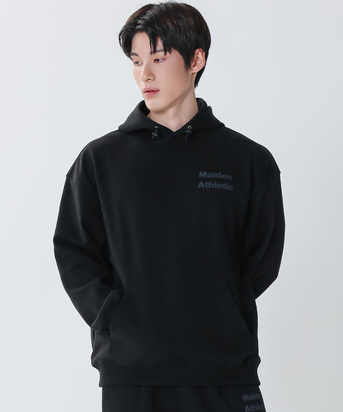 DOUBLE KNIT SPREAD HOODIE BLACK
