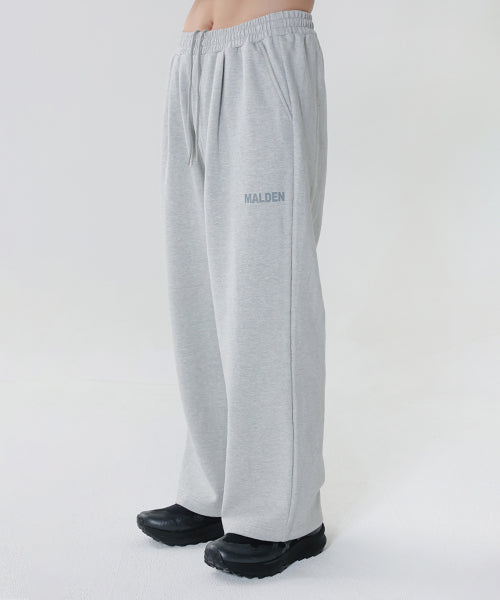 DOUBLE KNIT CRACK SWEAT PANTS GREY