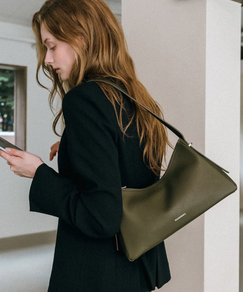 SOLENE HOBO SHOULDER BAG - 5 COLORS BLACK