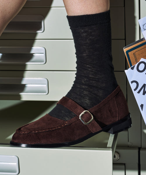 BUCKLE MARY JANE DARK BROWN