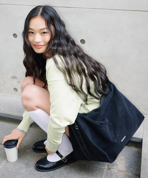 ROOMY HOBO BAG NUBUCK - 2 COLORS BLACK