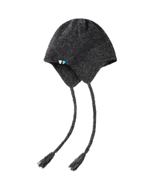 EAR FLAP HAT - 3 COLORS CHARCOAL