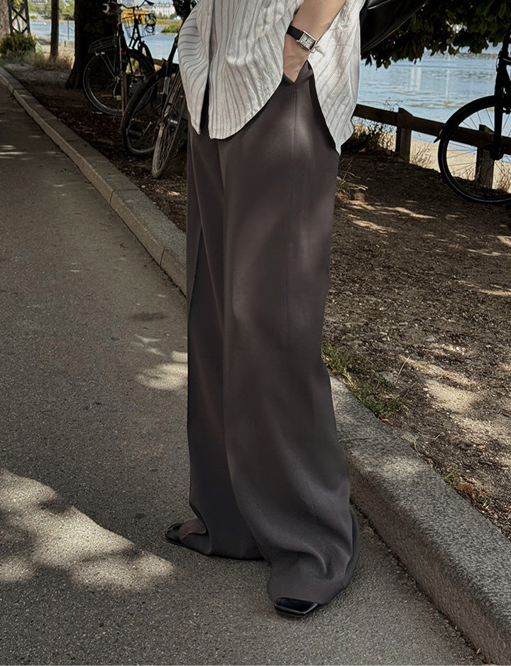 MOMENT FLOWY WIDE COVER SLACKS - 4 COLORS