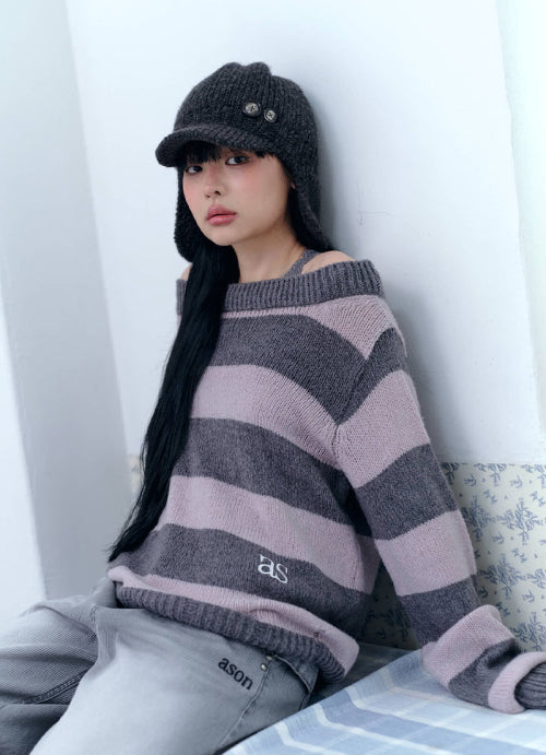 SORI OFF STRIPE KNIT - 2 COLORS