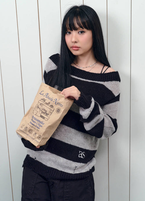 SORI OFF STRIPE KNIT - 2 COLORS