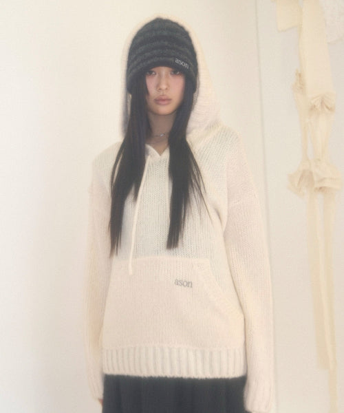 POPO HOOD KNIT - 2 COLORS