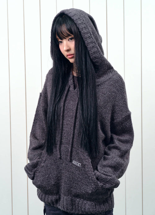 POPO HOOD KNIT - 2 COLORS