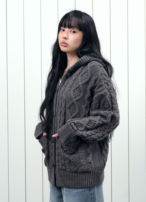 ELO TWISTED HOOD CARDIGAN - 2 COLORS