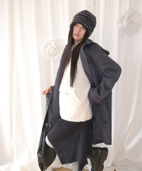 ALLO HOOD LONG COAT - 2 COLORS