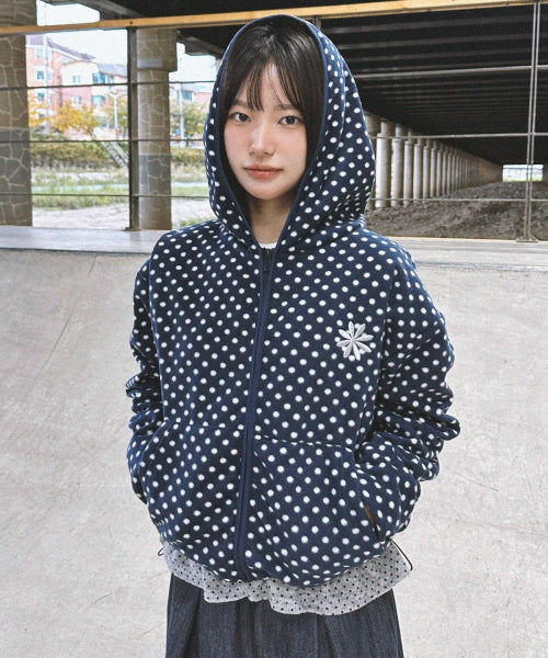 DOT HOODIE - 2 COLORS NAVY