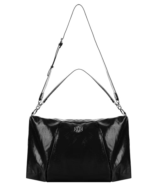 NICOLE MEGA SQUARE SHOULDER BAG #徐睿知同款! - 3 COLORS BLACK