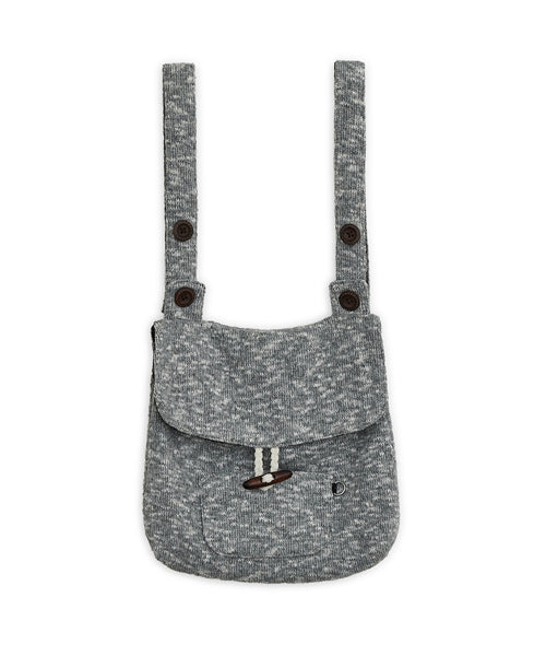 KNIT BUTTON BACKPACK - 2 COLORS GREY
