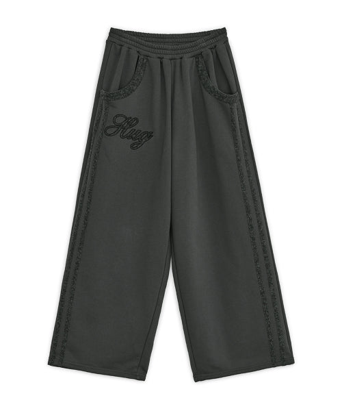 CROSS PATCH JOGGER PANTS CHARCOAL