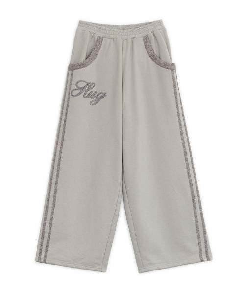 CROSS PATCH JOGGER PANTS OATMEAL