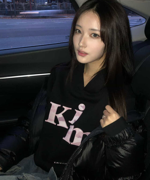MESSY CAMO APP HOODIE BLACK