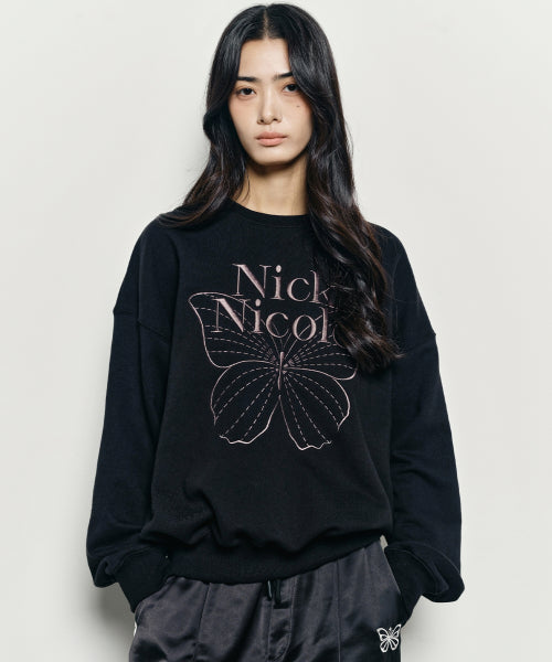 VOLUME BUTTERFLY SIGNATURE SWEATSHIRT #徐睿知同款! - 10 COLORS CHARCOAL