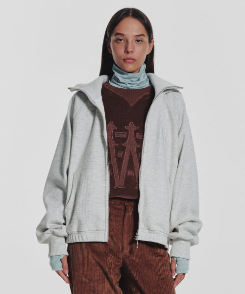 WAFFLE MINK DAILY HOODED ZIP UP - 4 COLORS OATMEAL