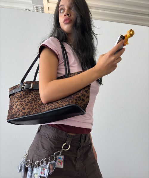 BELTED BOAT BAG (LEOPARD) AS SHOWN