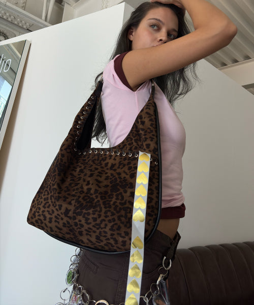 MEDIUM SLASH HOBO BAG (LEOPARD) AS SHOWN