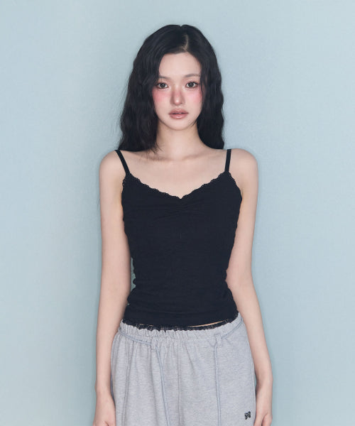 FLOWER EMBOSSED SLEEVELESS MINT - 4 COLORS BLACK