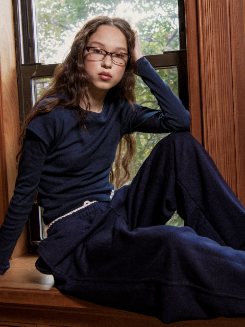G CONTRAST SWEATPANTS NAVY