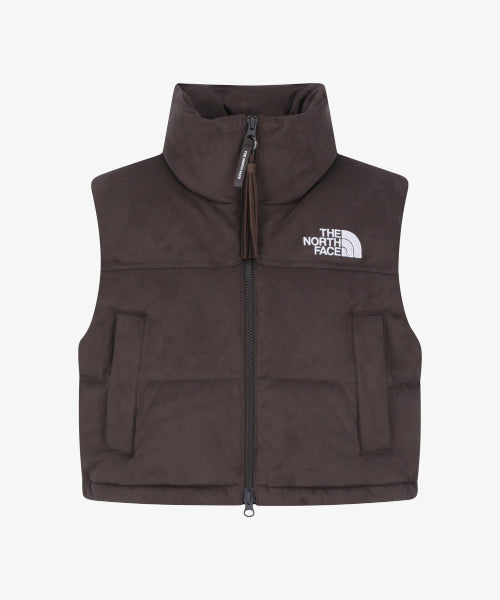 WOMEN'S SUEDE NUPTSE VEST BROWN