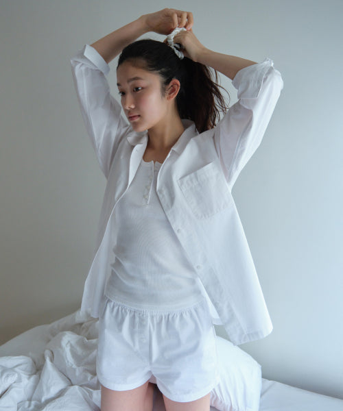 WOMENS POPLIN PAJAMA SET #韓韶禧同款! - 3 COLORS WHITE
