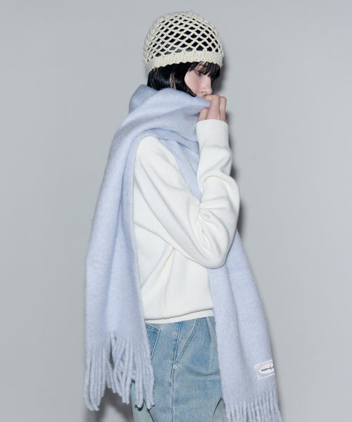 LACE LABEL HAIRY MUFFLER SKY #AHYEON同款! SKY