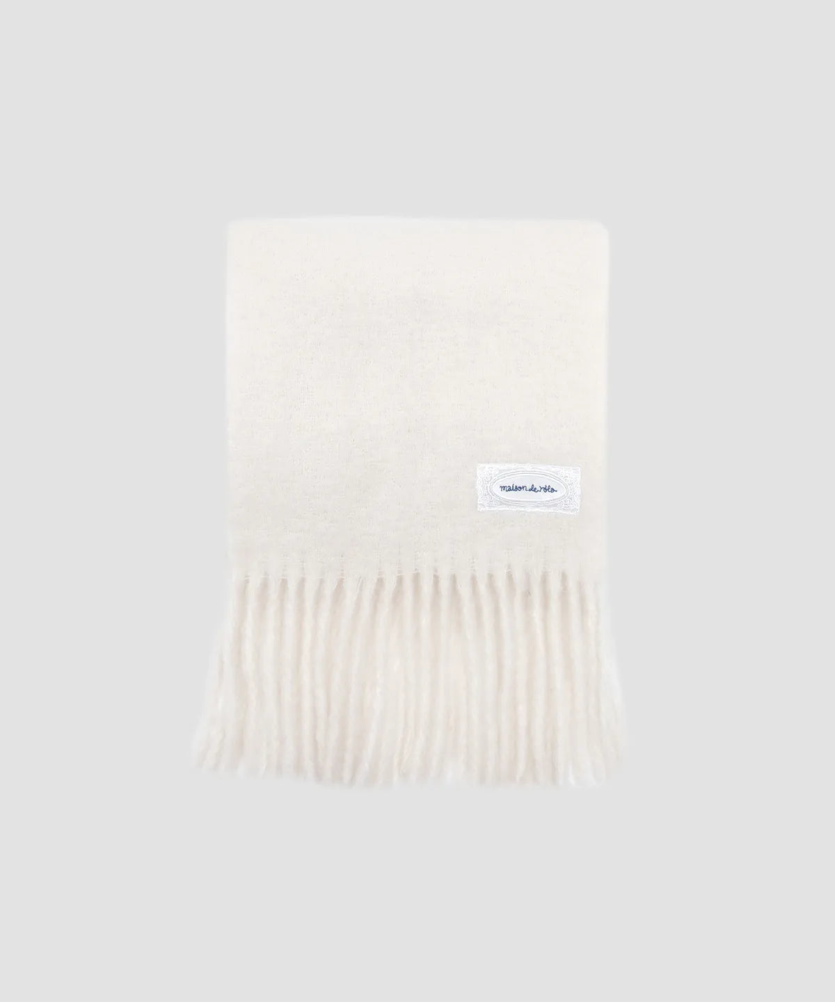 LACE LABEL HAIRY MUFFLER IVORY