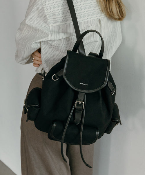 BAILEY CANVAS BACKPACK - 2 COLORS BLACK