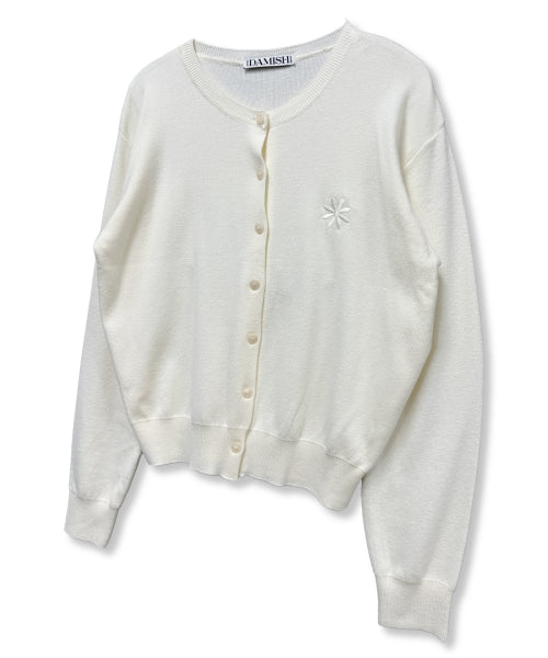 LOGO CARDIGAN - 2 COLORS CREAM