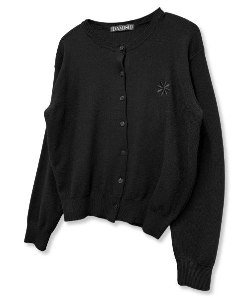 LOGO CARDIGAN - 2 COLORS BLACK