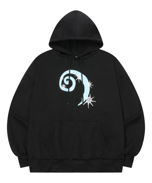 LOGO HOODIE TEE UNISEX BLACK