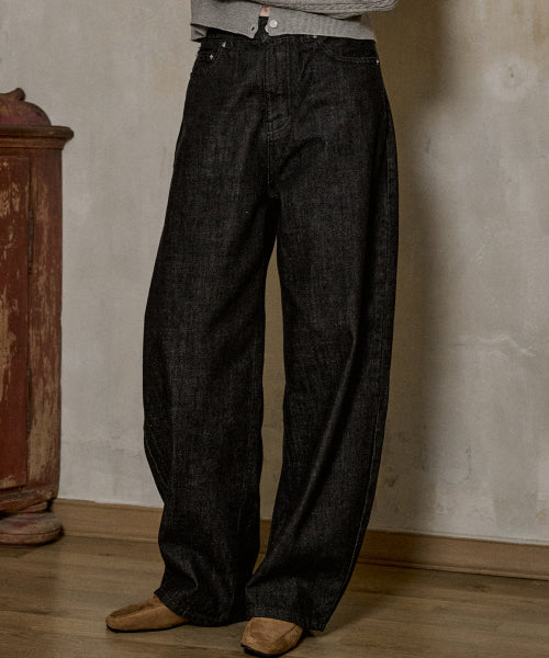 WOMEN WIDE DENIM - 2 COLORS BLACK