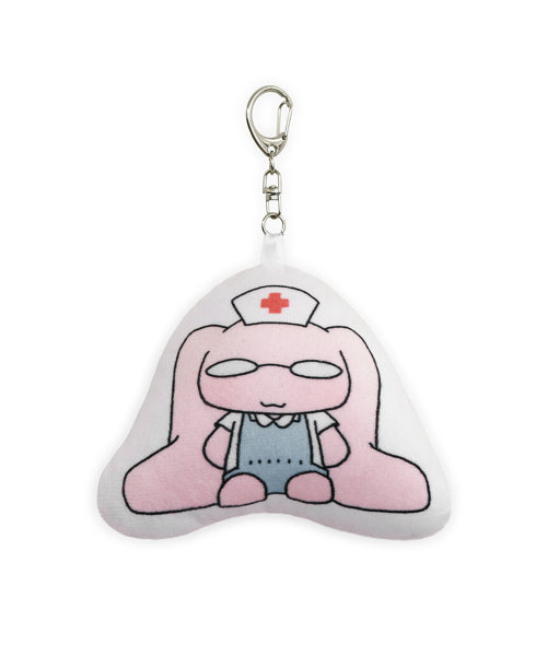 HUGYOURSKIN X JUBA CUSHION KEYRING (GLASSES BUNNY) AS SHOWN