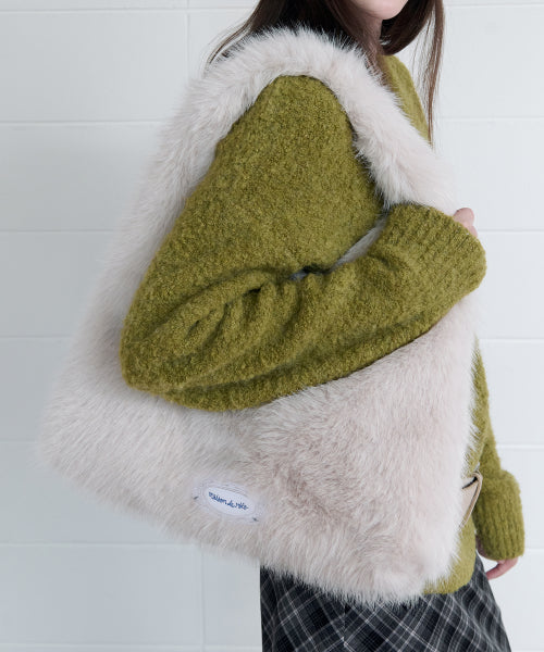 FUR TOTE BAG IVORY IVORY