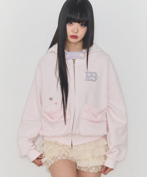 POCKET HOODIE PINK - 2 COLORS PINK