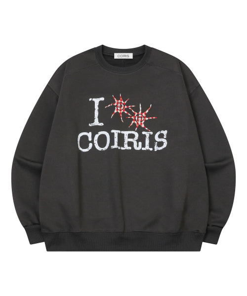 TEE LOGO SWEATSHIRT UNISEX - 2 COLORS CHARCOAL